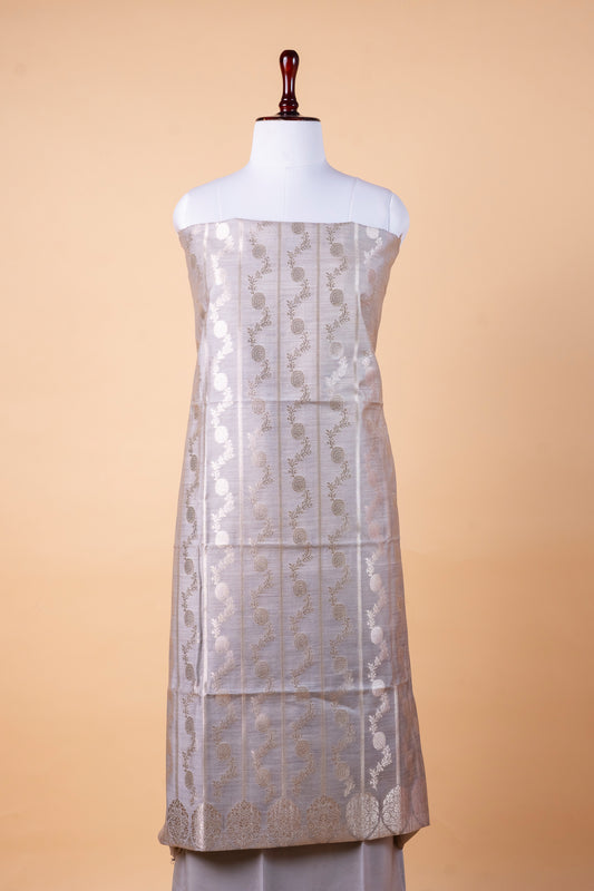Pure Munga Silk Suit with Mulmul Embroidered Dupatta