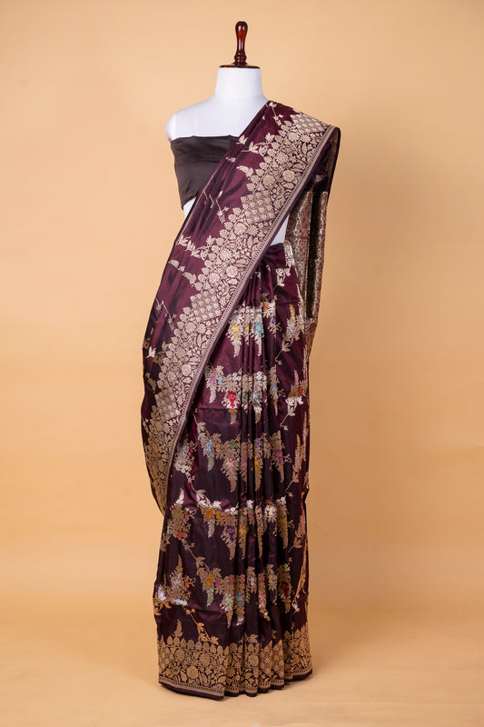 Pure Katan Banarasi Saree – Kadua (Kadhua) Weaving Pattern