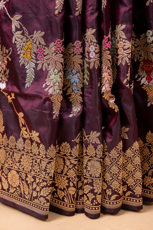 Pure Katan Banarasi Saree – Kadua (Kadhua) Weaving Pattern