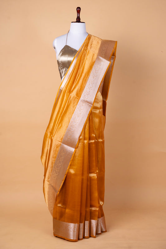 Pure Tissue Silk Saree – Radiant Gold Elegance