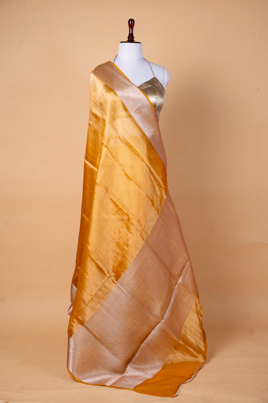 Pure Tissue Silk Saree – Radiant Gold Elegance