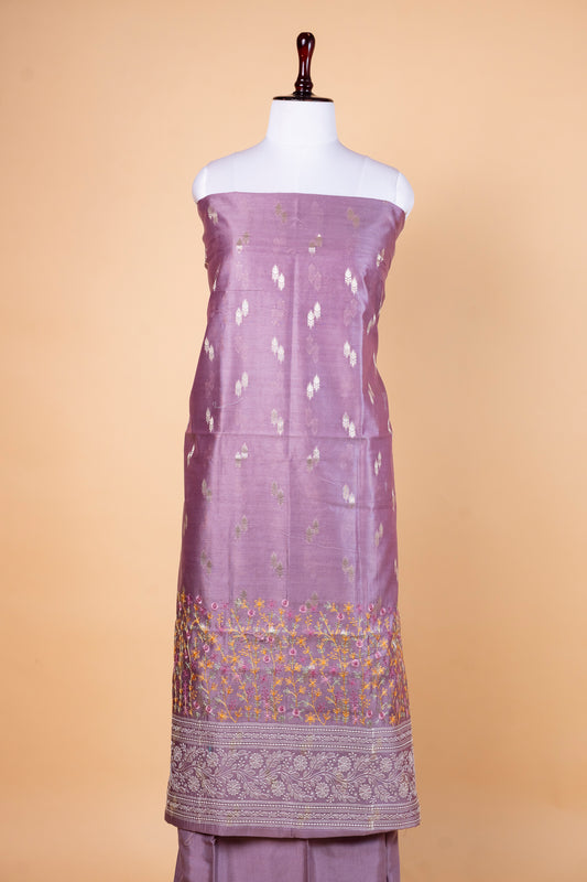 Lavender Cotton Suit with Dupatta