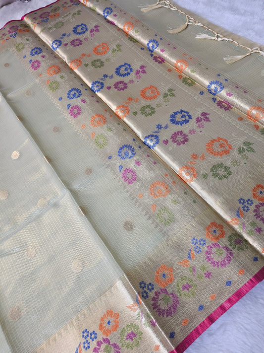Banarasi Tale me about this tissue silk saree description for webside