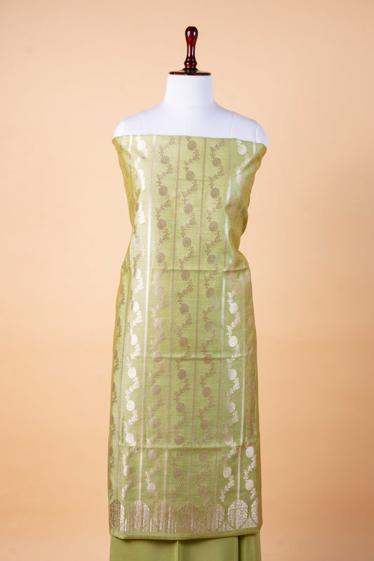 Pure Munga Silk Suit Set with Malmal Embroidered Dupatta