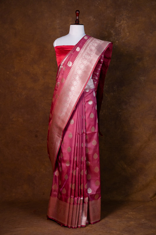 Kela Silk Saree – Graceful Tradition in Rani Pink